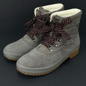 Keds Camp Boot Women’s Size 9.5 Gray Winter Snow Ankle Boots Lace Up New